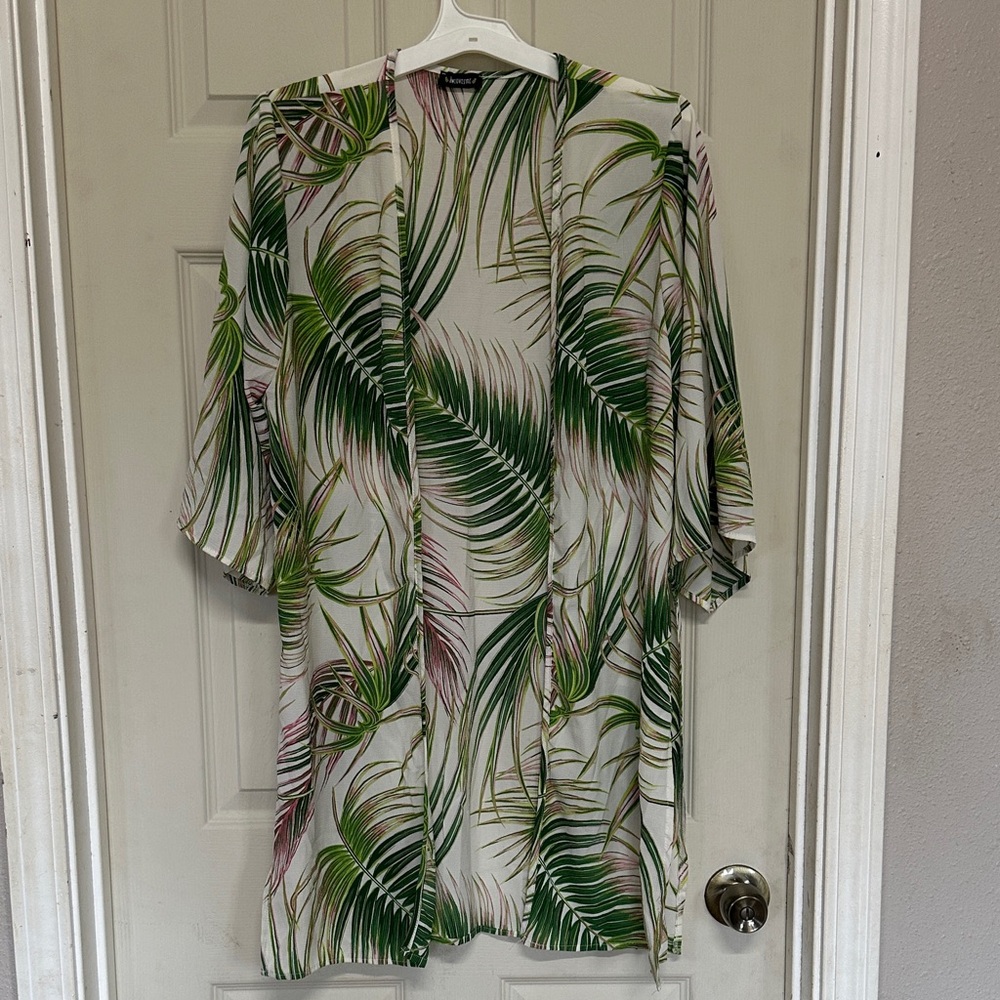 Tropical Print Women's Kimono Jacket